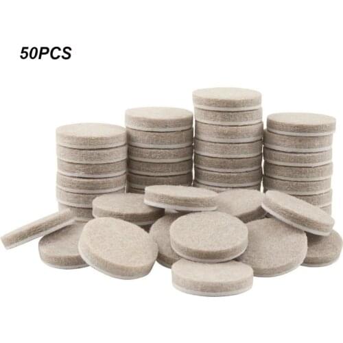 50pcs Round Thicker Felt Furniture Pads 20mm 30mm Thicker Protects For Floor Surface Anti Skid Scratch Tabs Leg Anti-Slip Pads