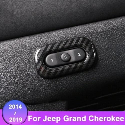 ABS Chrome Car Styling Interior Car Seat Memory Button Frame for Jeep Grand Cherokee 2014 2015 2016 2017 2018 2019 Accessories