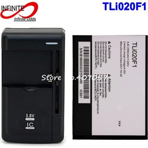 2000mah TLI020F1 Battery for TCL J720T J726T Alcatel One Touch Pop 2 5042d C7 7040 OT-7040 OT-7040D +Universal Charger