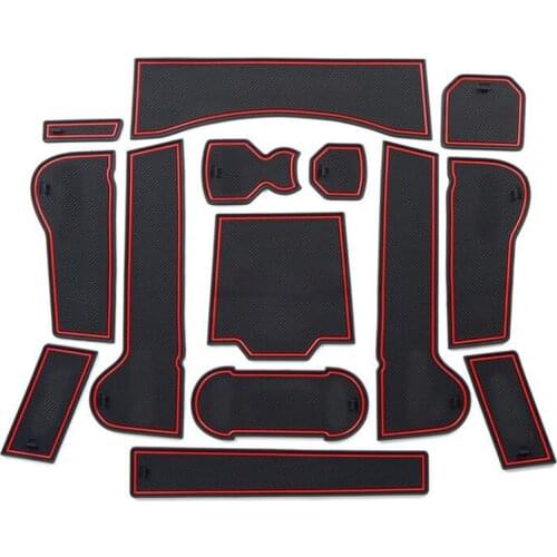 Car Accessory For 2017 2018 Volkswagen/Vw T-ROC T ROC TROC Interior Gate Slot Pad Non-slip Cup Mat Anti Slip Door Groove Mat 14P