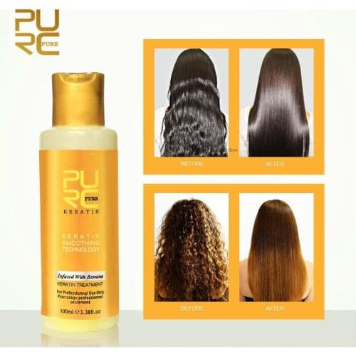 12% Banana Flavor Brazilian Keratin Treatment Hair Straightening Cream Hair Repair Damaged Frizzy Hair Make Smooth And Shiny