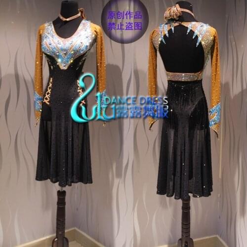 Black Latin Dance Competition Dance Dress Latin dance dress latin dance dress Ballroom Latin Dance Competition Dress latin dance