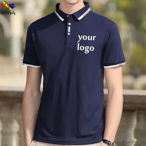 Summer ladies design/custom logo polo shirt print logo image text men and women casual work casual top