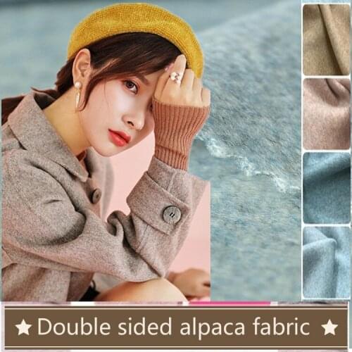 Double layer alpaca fabric meter thick winter coat coat wool alpaca fabric 150 cm wide wool fabric wholesale alpaca cloth