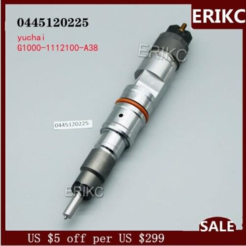ERIKC 0445120225 Common Rail 0445 120 225 oem yuchai G1000-1112100-A38 Fuel Injector 0 445 120 225 For Bosch Injector
