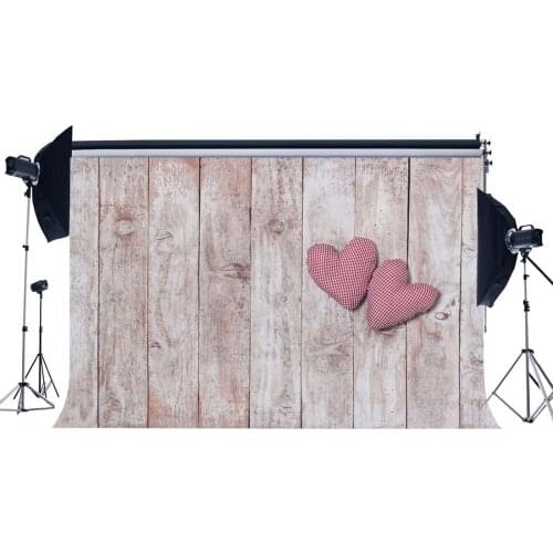 Photography Backdrop Valentines Day Hearts Vintage Stripes Wood Floor Wedding Backdrops Background