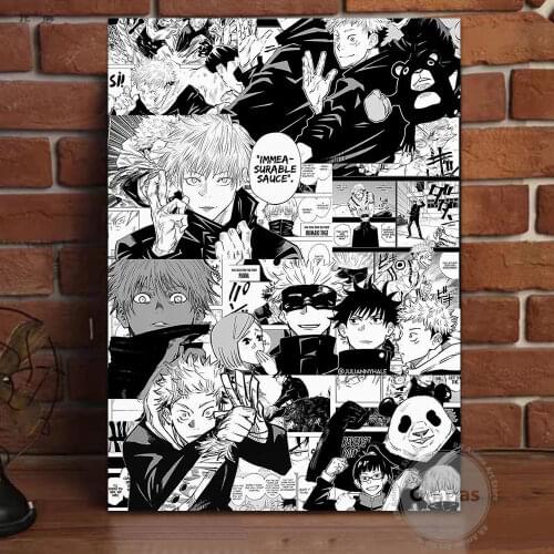 Canvas Anime Jujutsu Kaisen Pictures Home Decoration Paintings Poster HD Prints Wall Art Modular Living Room