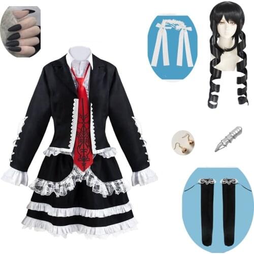 Yasuhiro Taeko Cosplay Costume Danganronpa Celestia Ludenberg Wigs Woman Lolita Uniform Skirt Halloween Party Dress