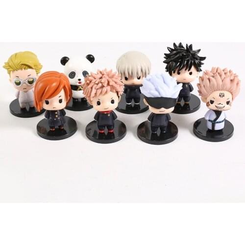 Jujutsu Kaisen Q Version Dolls Gojo Satoru Itadori Yuji Fushiguro Megumi Kugisaki Nobara Inumaki Toge Nanami Kento Figures Toys