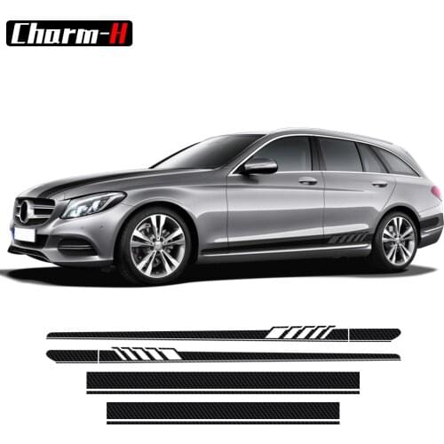 Edition 1 Side Stripes Top Hood Roof Bonnet Decal Stickers for Mercedes Benz C Class 5-Door Estate S205 Accessories