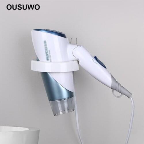 2020 New Wall-mounted Hair Dryer Holder ABS Bathroom Shelf Storage Hairdryer Holder Rack Organizer For Hairdryer