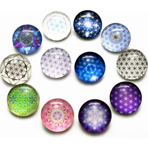 Newest 20pcs/lot Colorful Life Flower Snap Button Charms Print Glass Snap Buttons Fit 18mm DIY Snap Bracelet Jewelry