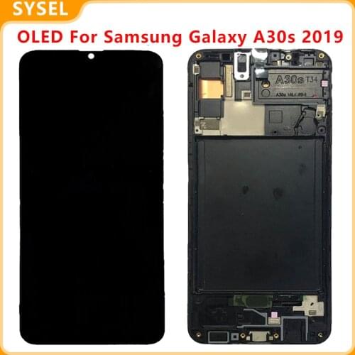 OLED For Samsung Galaxy A30s 2019 A307 SM-A307G/DS A307FN LCD Display Screen Digitizer Touch Panel Glass Assembly Replacement