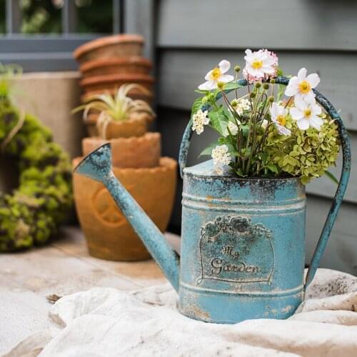 Stand Nordic Style Flower Pot Iron Outdoor Courtyard Flower Pot Vintage Nostalgic Semillas Plantas Household Products EF50FP