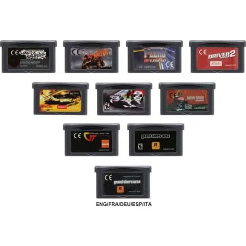 Superior 32 Bit Video Game Cartridge Memory Card for Nintendo GBA RAC Racing Game Series English Language Edition