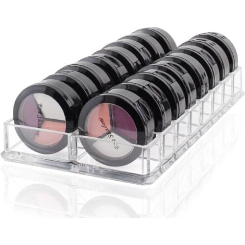 Clear Acrylic 16 Grid Makeup Organizer Storage Box Women Powder Lipstick Eye Shadow Display Stand Holder Cosmetic Display
