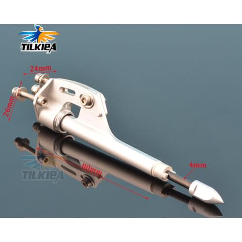 RC Boat Flexible Shaft Bracket Aluminum Strut 80mm For 4mm Flexible Shaft Flex Cable Methanol Gasoline Boat