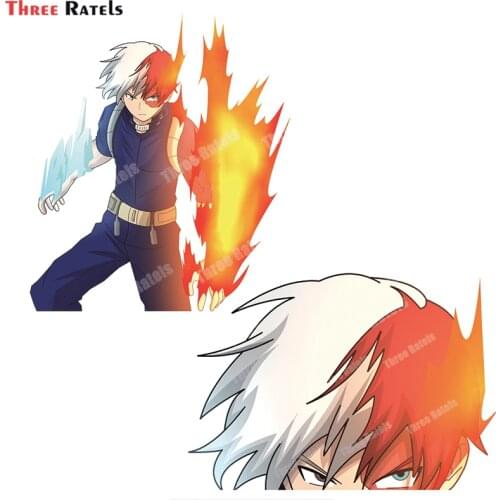 Three Ratels B368 Todoroki My Hero Academia Colorful Removeable Stickers For Laptop Luggage Skateboard Decor Stickers