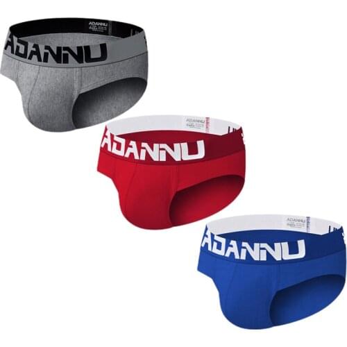 3Pcs/lot Cotton Men Briefs Set Pack ropa interior hombre трусы мужские Comfortable Underwear Men Panties U Convex Underpants