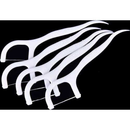 50PCS Dental Floss Flosser Picks Oral Care Teeth Stick ToothPicks With Floss Dental Flosser Oral Hygiene Tooth Cleaner