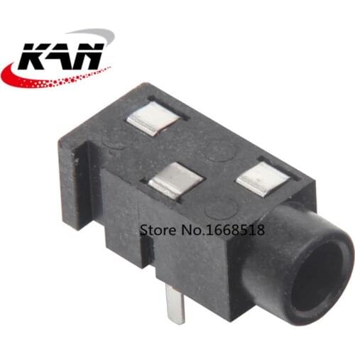 10pcs 3.5mm headphone jack audio jack PJ-320 3-line pin female connector DIP stereo headphones PJ-320B