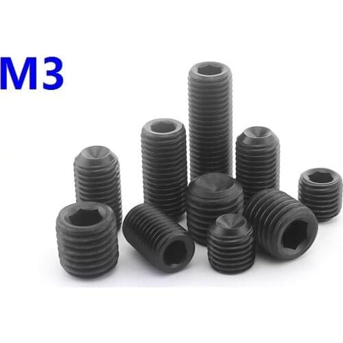 12.9 Carbon steel M3X2/3/4/5/6/8/10/12/16/20/25/30MM Funiture Hex hexagon Socket Head Cap Screw Bolts set screws with cup point