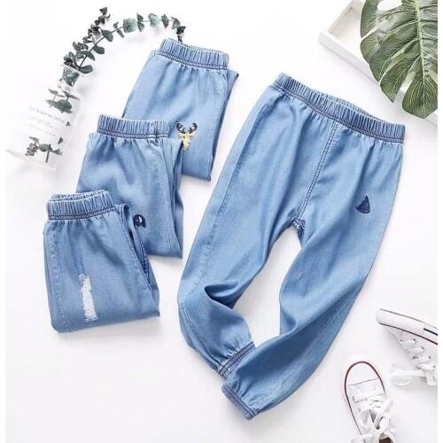 2021 Baby Girls Pants For Kids Spring Autumn Trousers Childrens Clothes Kids Fashion Denim Pants Baby Boys Infant Clothing