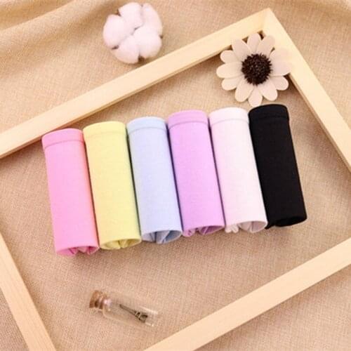 6PCS/LOT Panties Women Underwear Set Solid Cotton Lingerie Seamless Underwear Girls Briefs Breathable Ladies Underpants Intimate