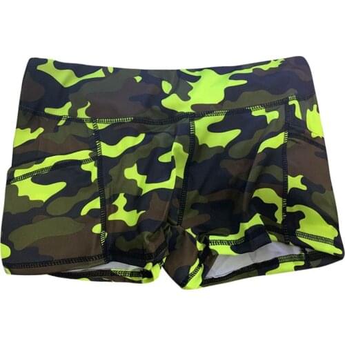Army Green Elastic Waist High waisted Athletic Shorts High Quality cheap stuff Summer Beach Fitness shorts Elastic Waist Solid