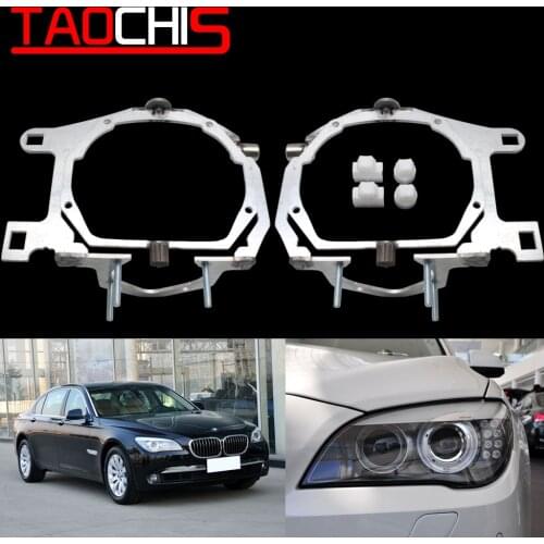TAOCHIS Car Headlight Projector Lens For BMW 7 Series 2009-2012 Hella 3R G5 Style Auto Projector Lens Modification Bracket