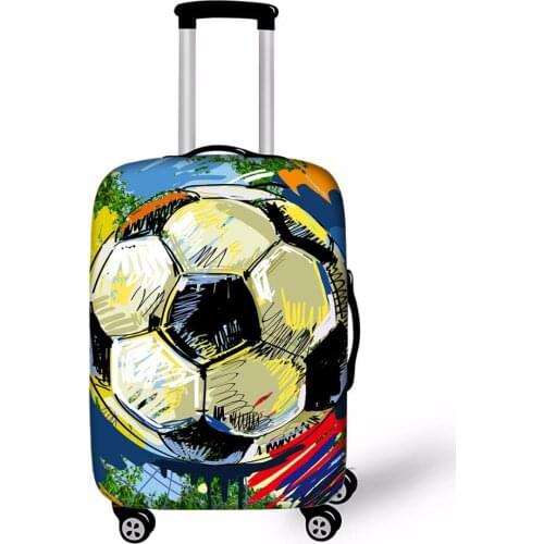Football Travel Suitcase Protective Cover Luggage Case Travel Accessories Elastic Luggage Dust Cover Apply to 18''-32'' Suitcase