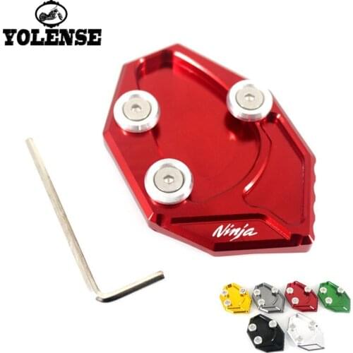 For KAWASAKI Ninja ZX-14R ZX14 ZZR1400 GTR1400 Concours Motorcycle CNC Kickstand Foot Side Stand Extension Support Plate Pad