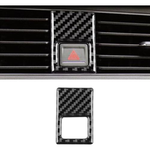 For VW Golf 7 MK7 VII 2013 2014 20015 2016 2017 Carbon Fiber Car Center Control Emergency Warning Light Cover Trim