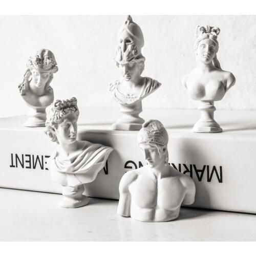 Greek Heroes White Sculpture Statues Imitation Plaster Resin Desktop Ornaments Model Crafts Home Decoration Gifts Collectibles