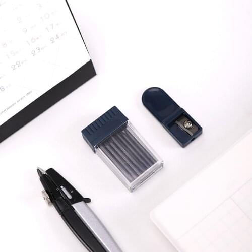 Compass Lead, 12pcs Leads with Sharpener, 2mm Lead for Geometry, Lead for Drawing Circle, Replacement Leads in Refill Box