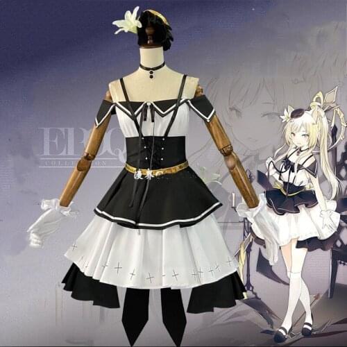 Game Arknights Nightmare Cosplay Costume Full Set Caster Nightmare Dress Custom Made Women Girls Halloween Carnival Costumes