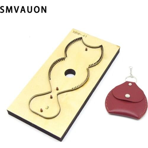 SMVAUON Leather Key Chain Die Cuts For Handmade Key Ring DIY Handmade Decoration Cutting Dies Steel Rule For Coin Purse