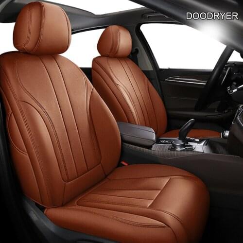 DOODRYER Custom Leather car seat cover For SKODA Yeti KODIAQ Octavia Superb Fabia Rapid KAROQ KAMIQ Automobiles Seat Covers