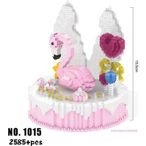 DIY creators mini diamond micro building block happy birthday cake block bricks educational toys for children gifts brick