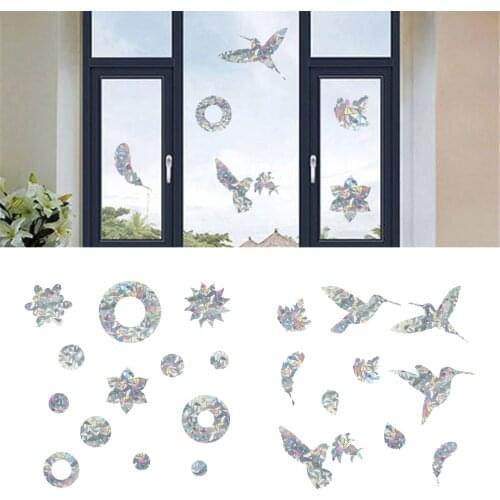 Anti Collision Window Stickers Ring And Circle Bird Pattern Stickers Deterrent Swallow Bird Impact Wall Sticker Wall Stickers