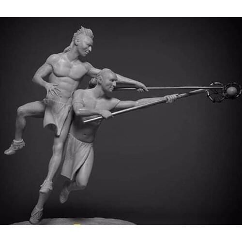New Unassembled 1/24 75mm ancient stand warrior and play Resin Figure Unpainted Model Kit