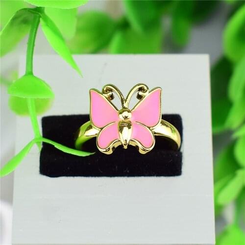 2021 new drop wax butterfly ring European and American crossborder adjustable drop wax ring factory direct sales