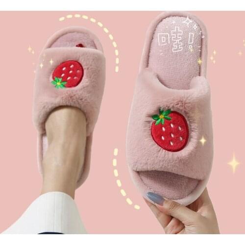 New Women Indoor Slippers Warm Plush Home Slipper Anti Slip Autumn Winter Shoes House Floor Soft Slient Slides