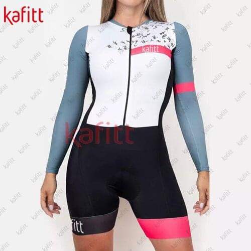 Kafit 2021 New Womens Triathlon New Long-sleeved Cycling Jersey Sweatshirt Macaquinho GO Mountain Bike Cycling Jersey Set