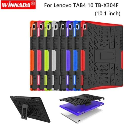 For Lenovo TB-X304F case for Lenovo tab 4 10 10.1 inch Tablet armor case TPU+PC Shockproof Stand Cover for Lenovo TB-X304L coque