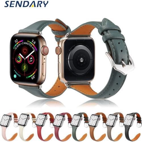 Genuine Leather Watch Band for Apple Watch SE 6/5/4/3/2/1 Sport Bracelet Strap 38MM 42MM for iWatch Series 40MM 44MM Wristbands