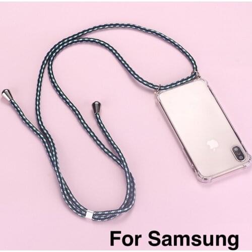 Strap Cord Chain Phone Tape Necklace Lanyard Mobile Case for Carry to Hang For SAMSUNG S8 S9 S10 Note9 A50 A70 A7 A8 A9