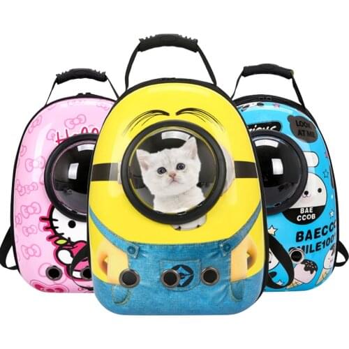 Dog Carrier Bags Portable Pet Cat Dog Backpack Space Capsule Outdoor Travel Breathable Handbag For Puppy Kitten Carry Supplies