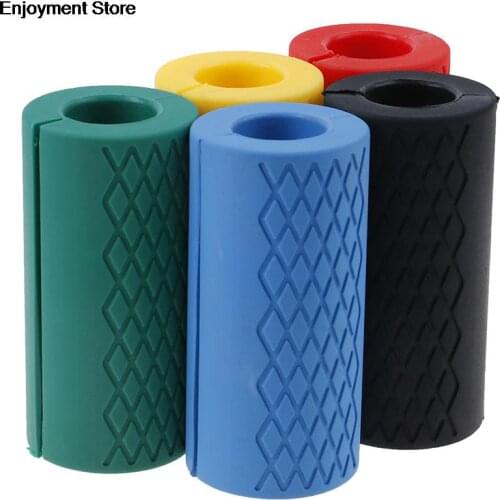 1 PC Thick Dumbbell Fat Barbell Grips Bar Handle Pull Up Weightlifting Support Silicon Anti-Slip Protect Pad For Body Building