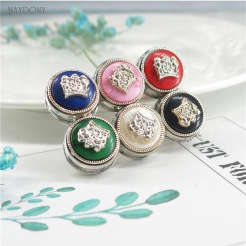 XT172 12pcs Fashion Solid magnet Brooch Pin Muslim for Scarf Elegant Trendy Style for Women Crown Strong Magnetic Hijab Magnet